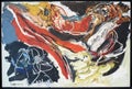 Human landscape, 1958 painting by Karel Appel Royalty Free Stock Photo